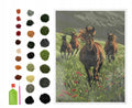 Crelando DIY Diamond Painting Mosaic Picture Horses 32x42 cm