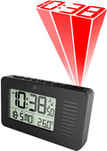 AURIOL Digital radio projection alarm clock with temperature - BLACK