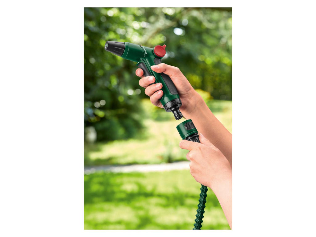 Parkside 5 to 15m Self-Retracting Flexible Garden Hose Display