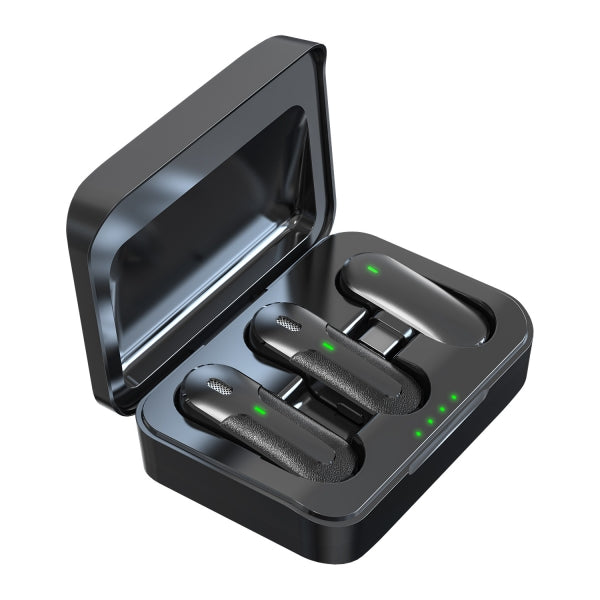 Technaxx Wireless Microphone Set TX-301 (2 mics for vloggers, social media, meetings, etc.)