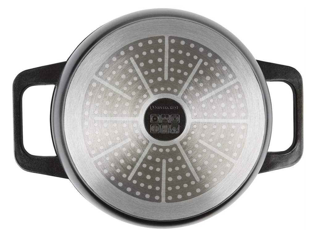 SILVERCREST® Cast aluminum saucepan, Ø 24 cm - BLACK