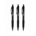 Crelando black automatic ballpoint pen - 3 Pieces