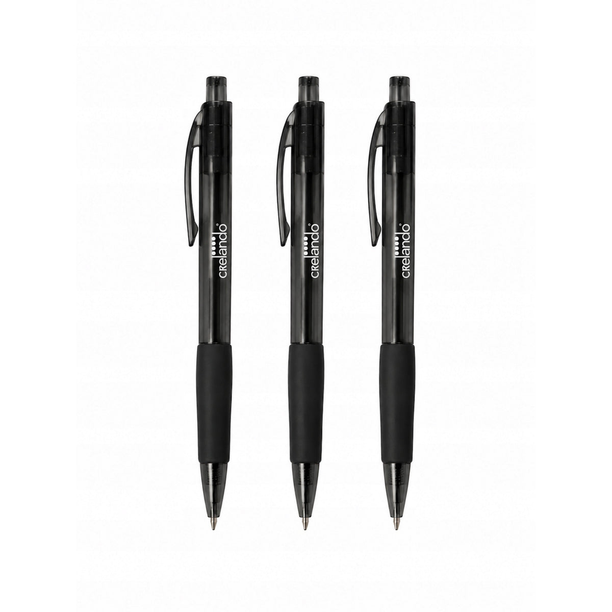 Crelando black automatic ballpoint pen - 3 Pieces