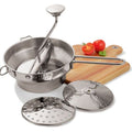 LIVARNO Stainless Steel Food Mill with 3 Inserts: fine / medium / coarse