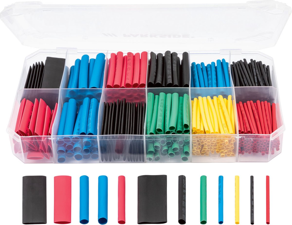 Parkside 450-piece heat shrink kit - 12 sizes
