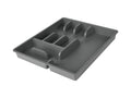 Silvercrest Cutlery Tray 6 Compartments Grey 42x47 cm Grey Plastic LARGE