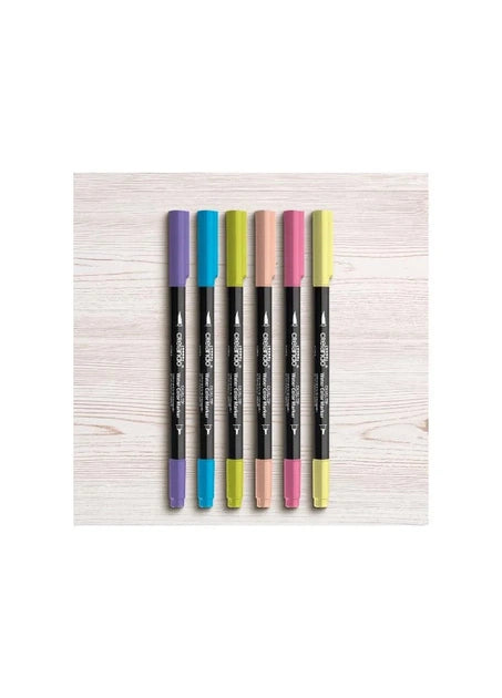 Crelando Double-sided watercolor markers 6 pcs - CHOOSE COLOR PALETTE