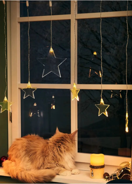 Livarno Home Nine Pointed Stars LED Curtain Lights