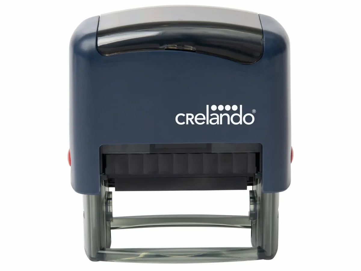CRELANDO® Customizable office and address stamp - BLUE