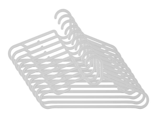 LIVARNO Home Clothes hangers, 10 pcs., plastic, white