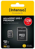 Intenso Premium Microsdxc Memory Card INCL. SD Adapter, Class 10 UHS-I, 128 GB, Black