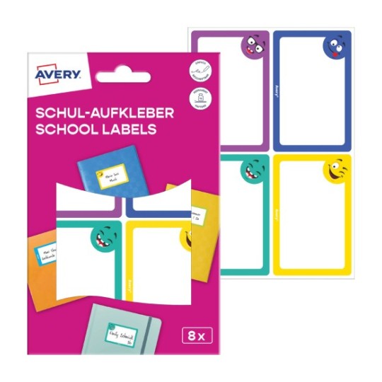 AVERY School stickers, hand-writable - 148mm x 105mm (pack of 8)