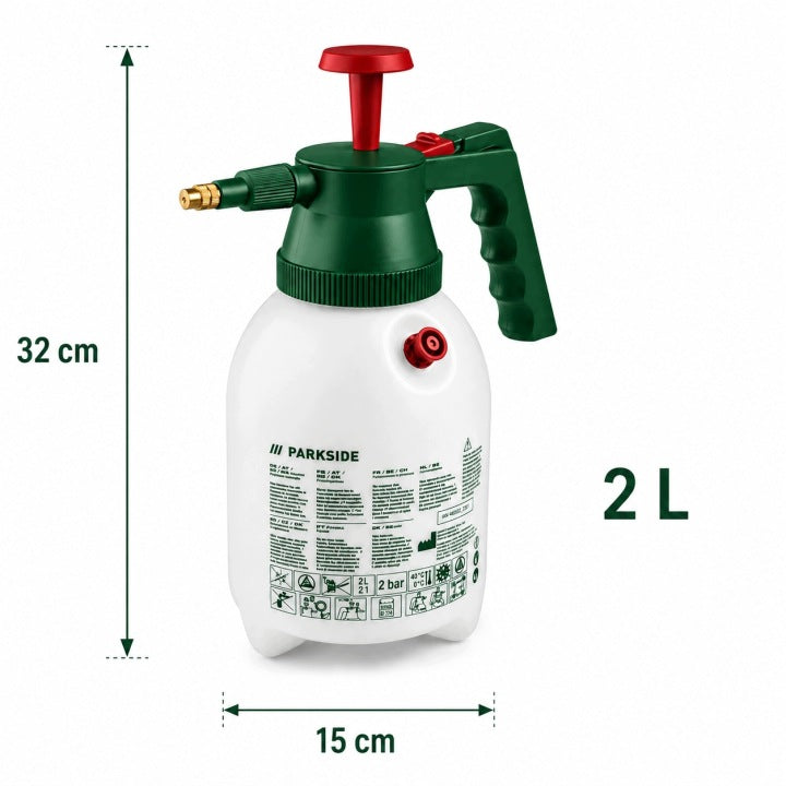 PARKSIDE® Pressure sprayer, 2 L for home & garden