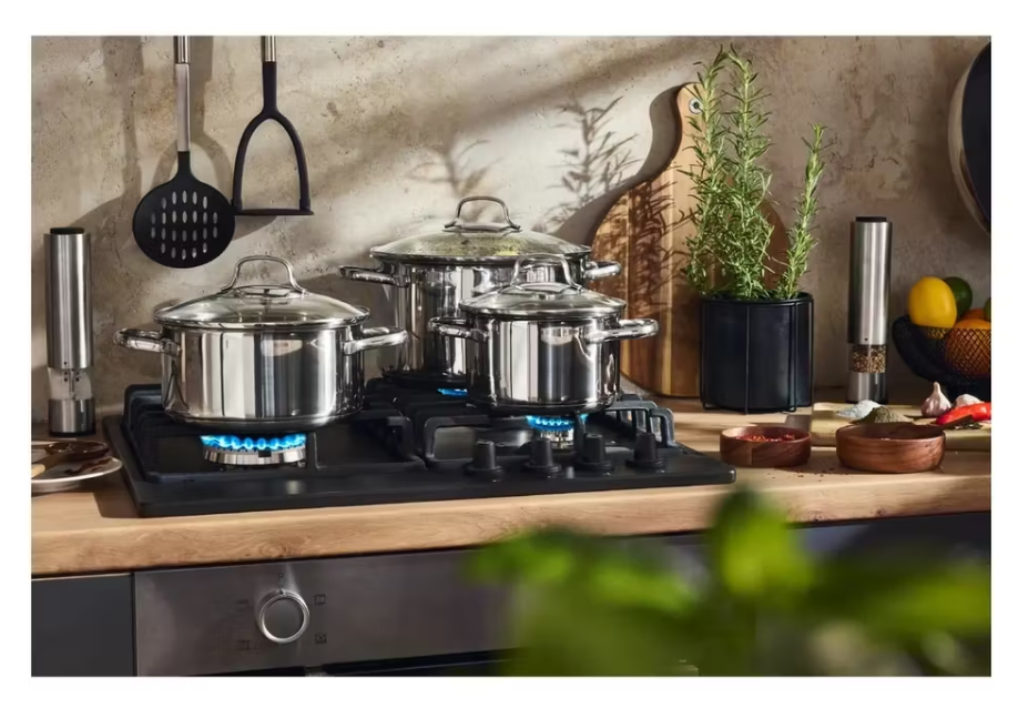Silvercrest Premium Stainless Steel Pot Set - 3 Pieces
