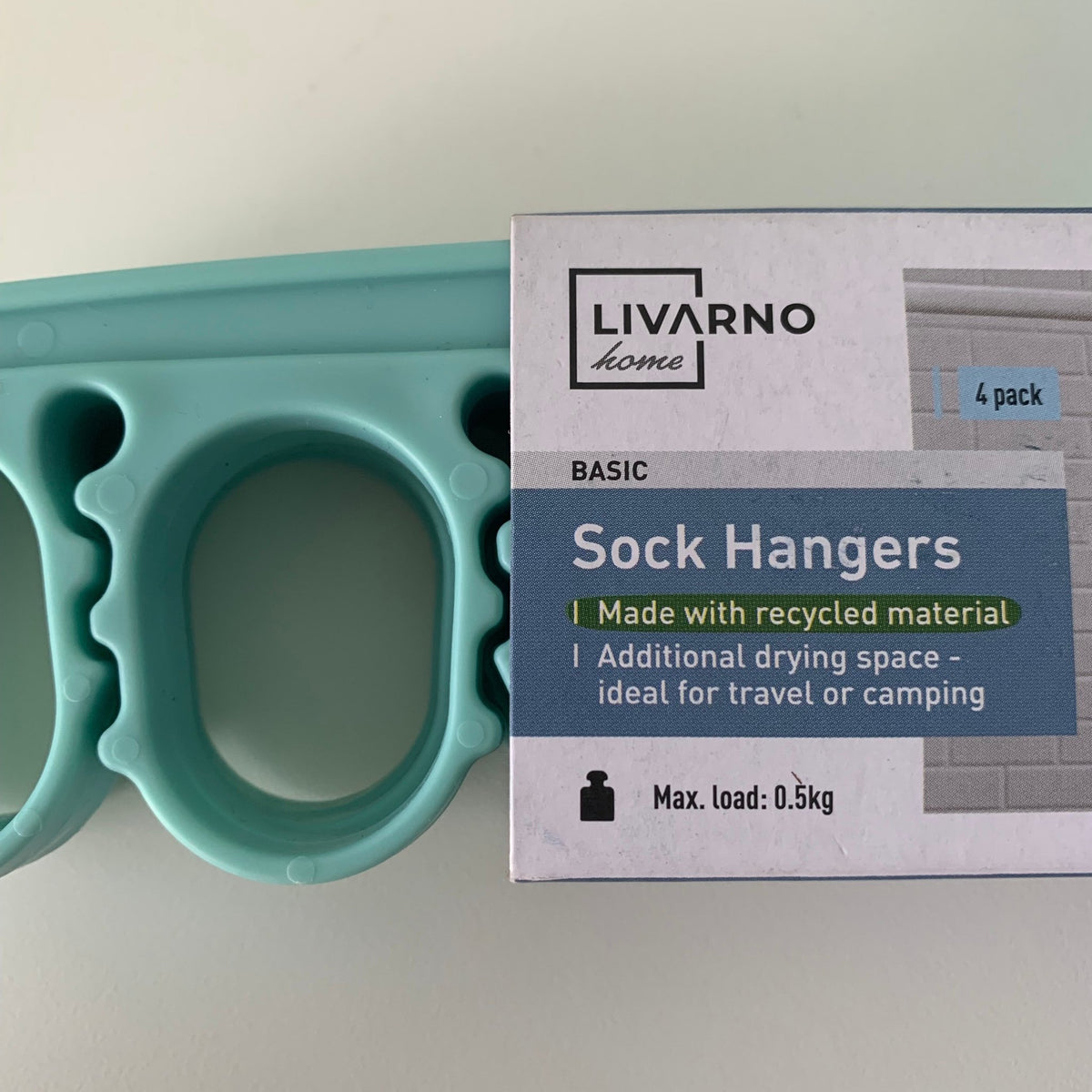 Livarno Home sock hanger - turquoise (set of 4)
