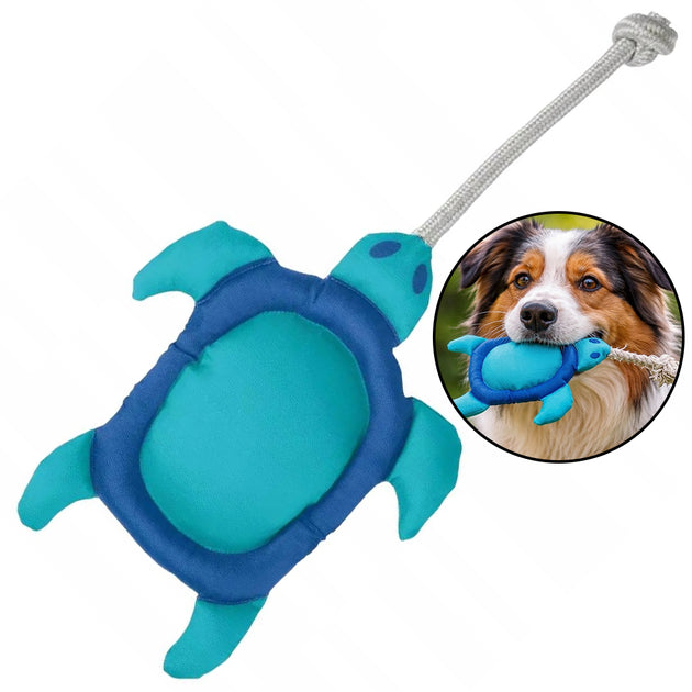 ZOOFARI Dog Toy Turtle with Rope