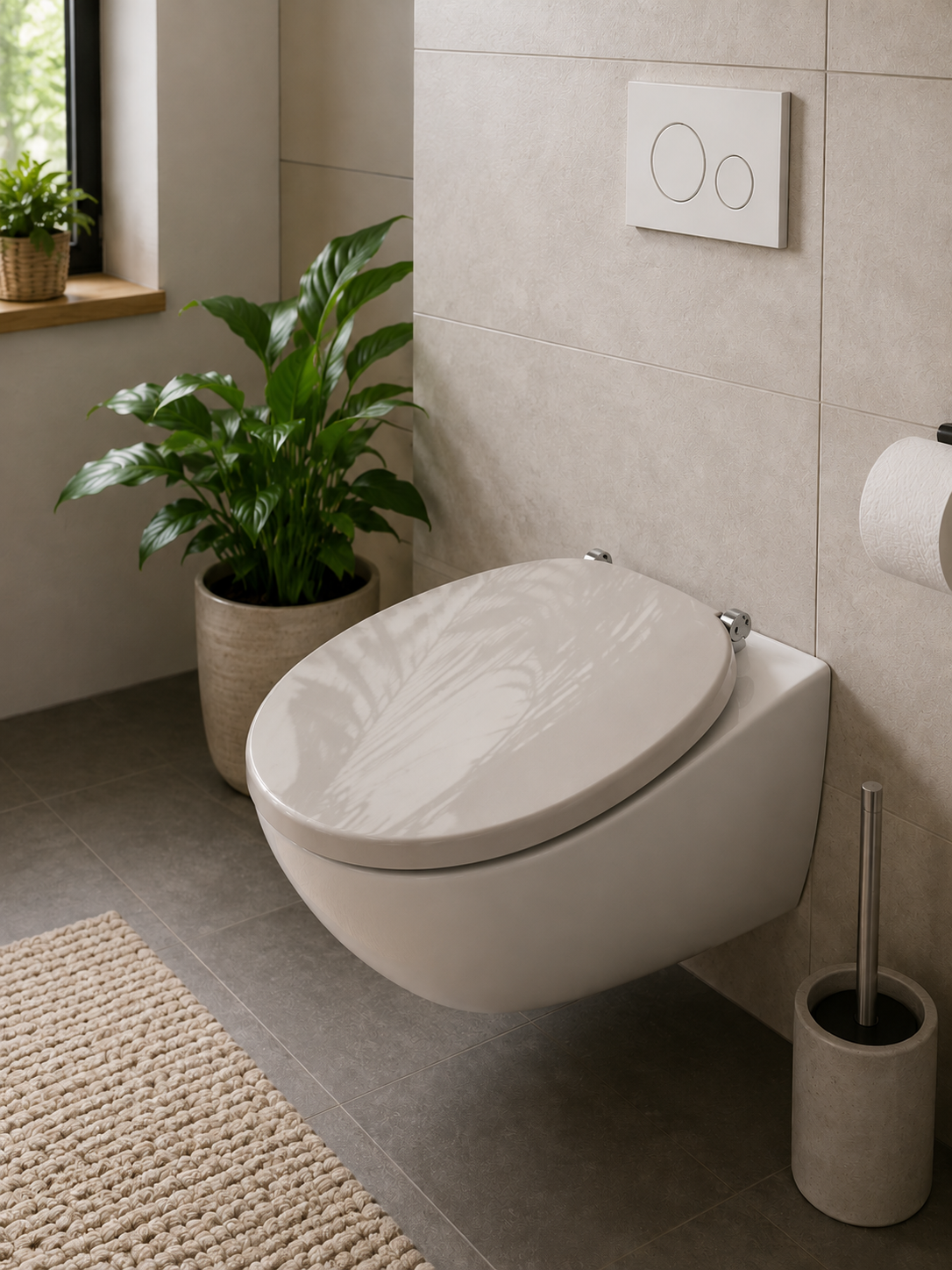 Livarno Home Universal Toilet Seat Grey Pattern