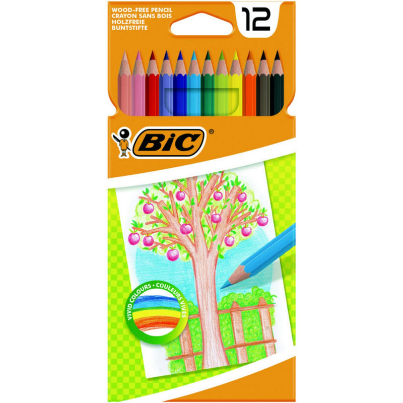 12 BIC FOR SCHOOL colored pencils (Vivid Colors)