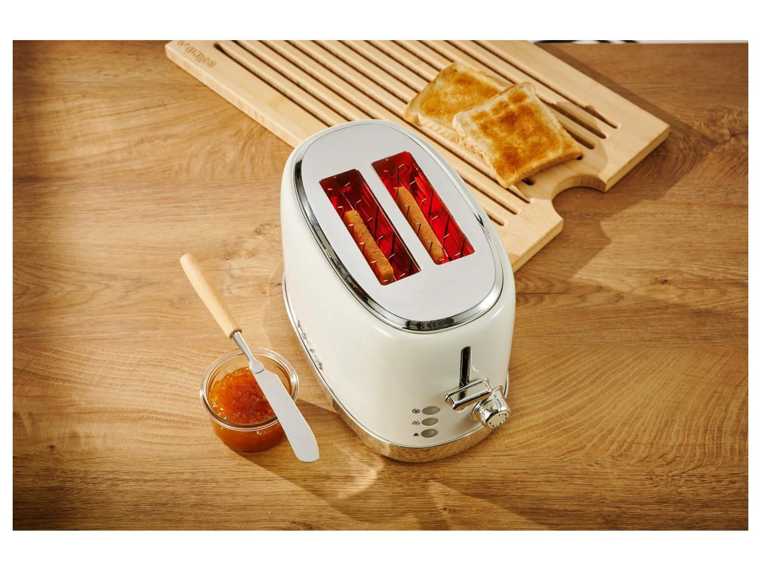 SilverCrest Retro Design beige toaster 980 W