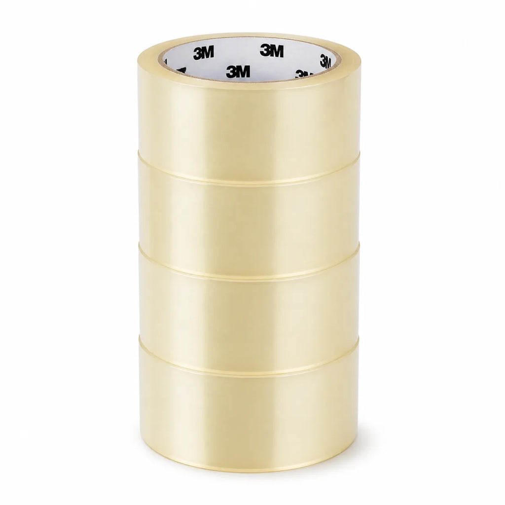 Genuine 3M Clear Packing Tape (Pack Of 4) 50mm×66m