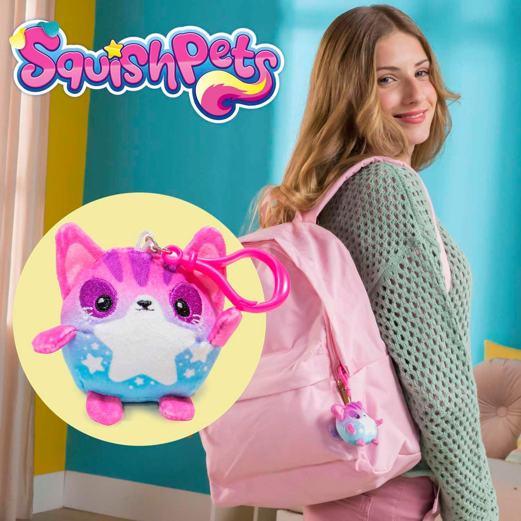 Craze Squishpets Plush Keychain, 6 cm