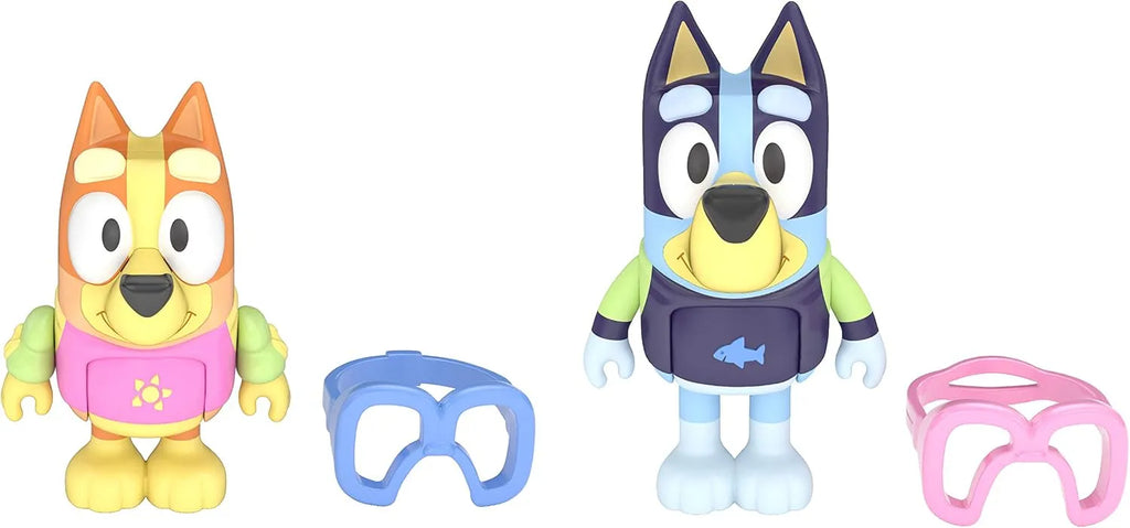 Bluey - Pool Time Bingo 2.5 inch Figures - 2 Pack, Multicolor