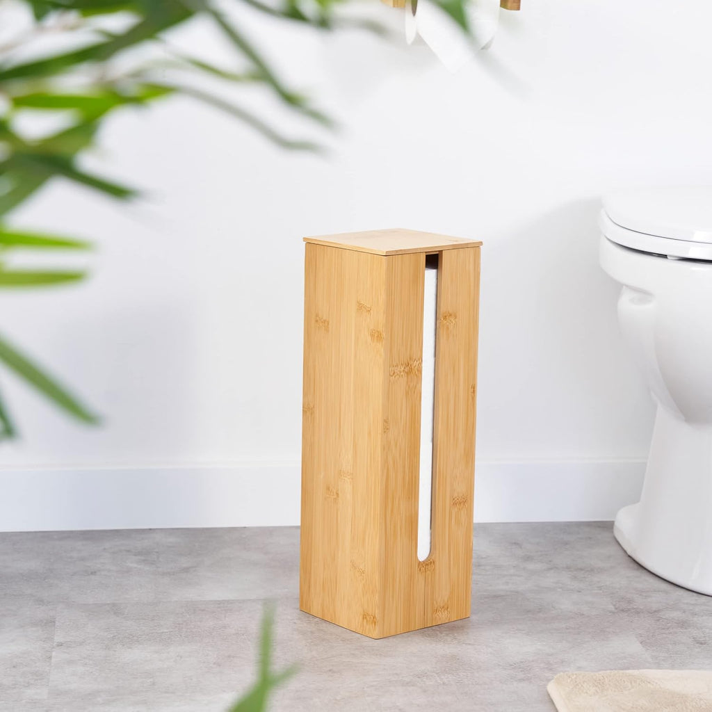 Hennez Bamboo Toilet Paper Storage
