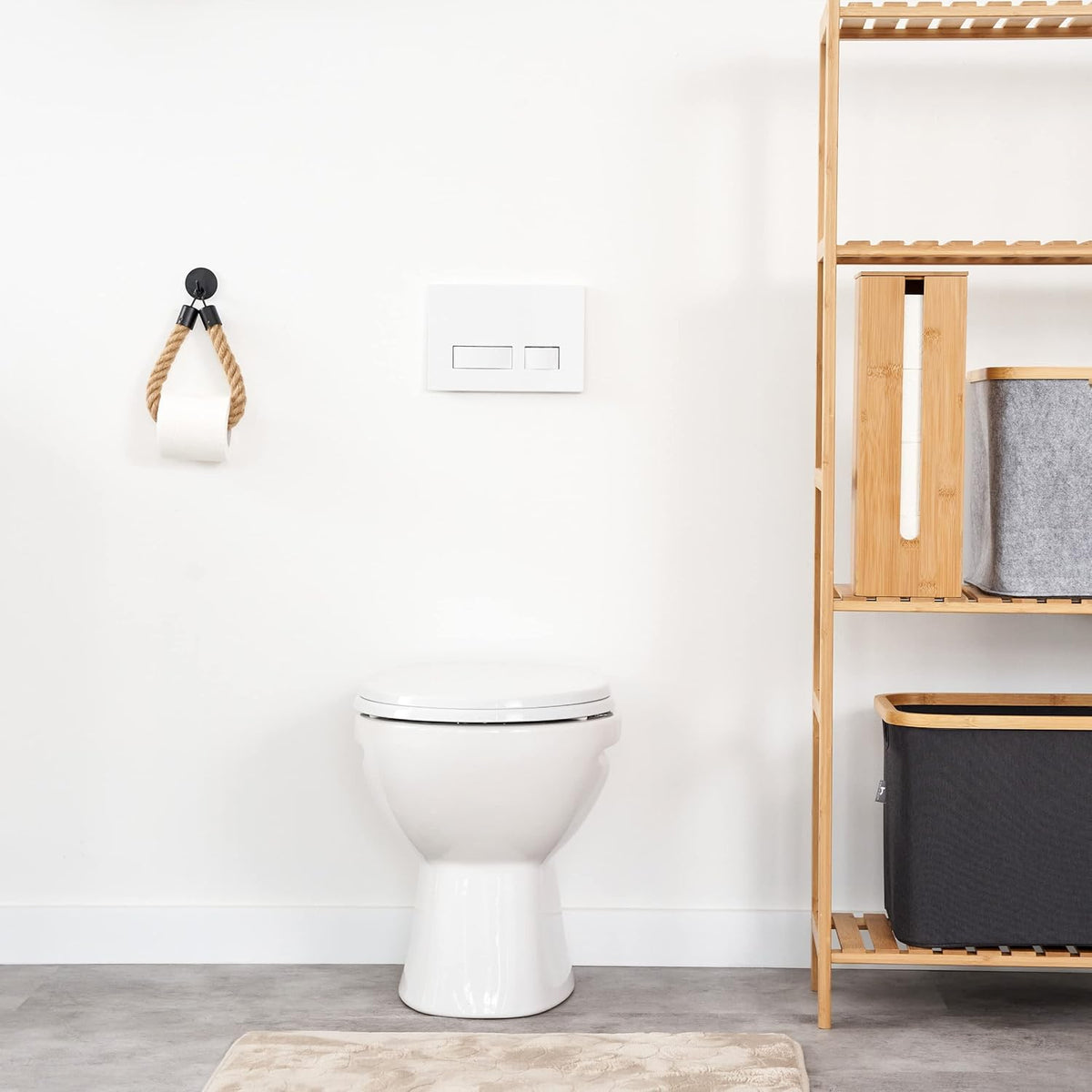 Hennez Bamboo Toilet Paper Storage