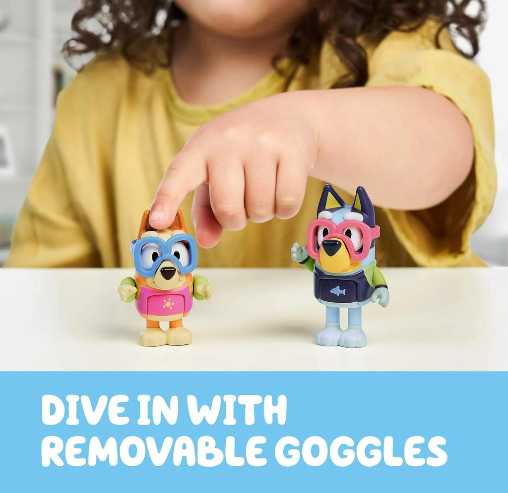 Bluey - Pool Time Bingo 2.5 inch Figures - 2 Pack, Multicolor