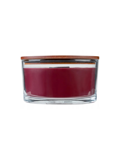 Livarno Forest Cranberry Scented Candle Wooden Wick 38h Premium in Glass Jar
