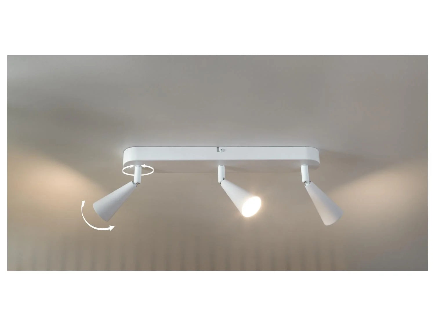 LIVARNO HOME LED ceiling lamp, 3-bulb - WHITE