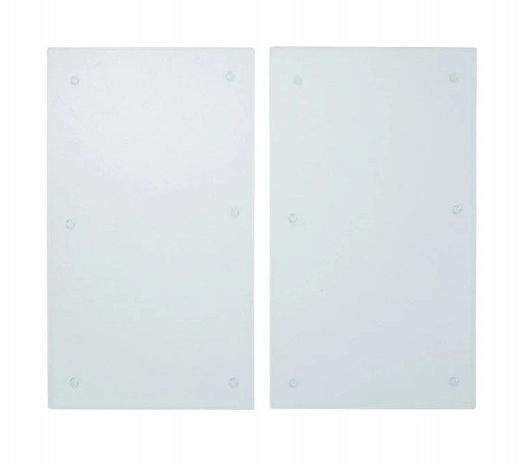 Livarno Home Tempered Glass Cutting Board and Hob Cover, matte, 2 pcs x 30 x 52 cm