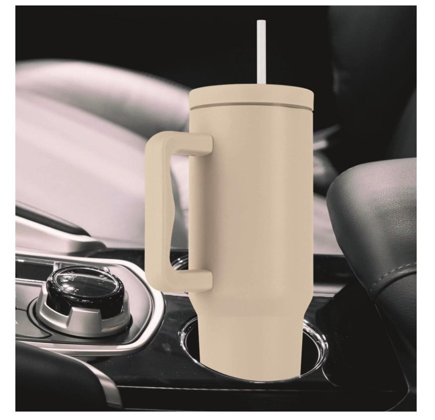 Gourmetmaxx Thermos cup 1.2 l - Beige (6 hours cold/hot)
