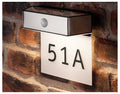 Livarno home outdoor solar light, rectangular house number