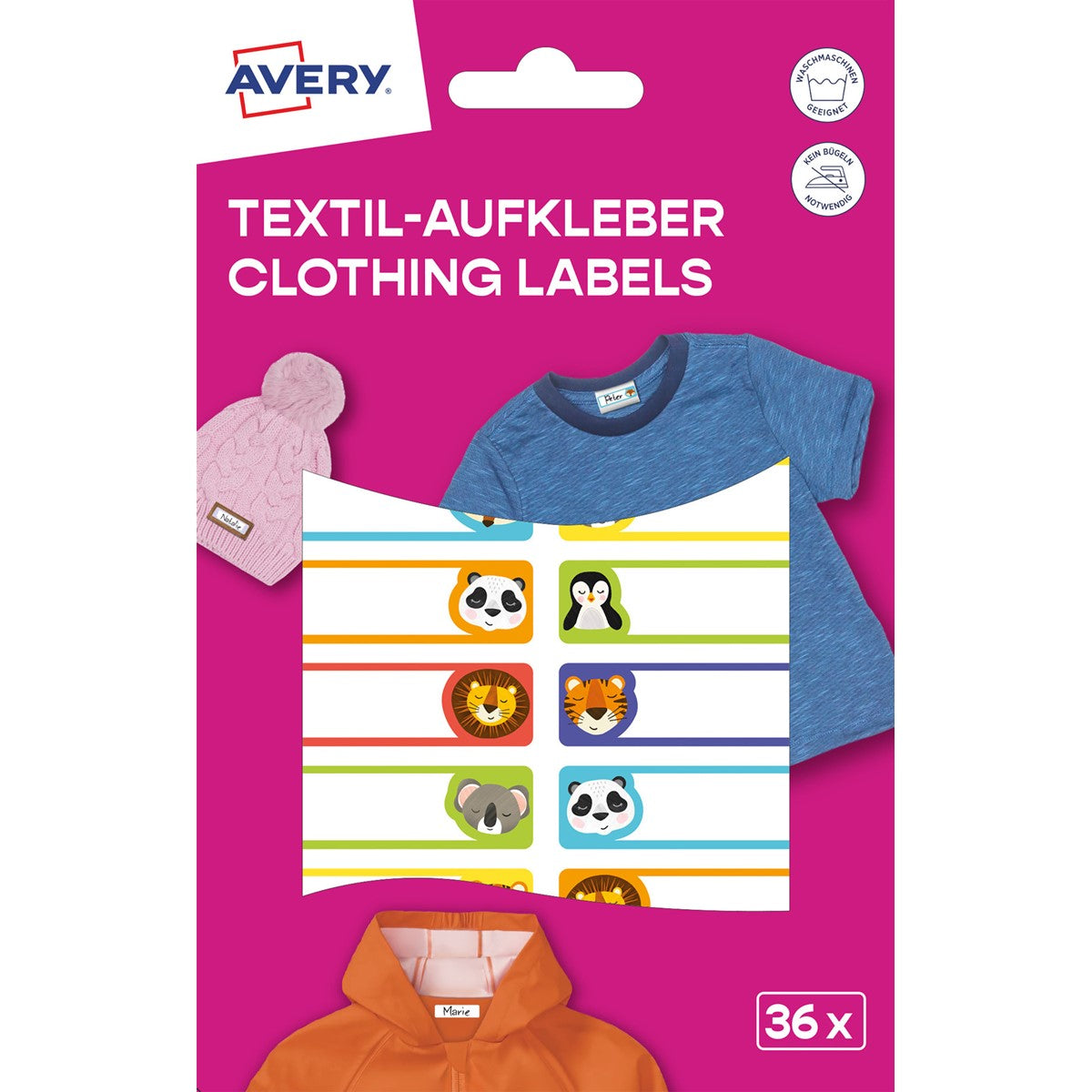 Avery School clothing labels 46 x 13 mm (pack of 36)