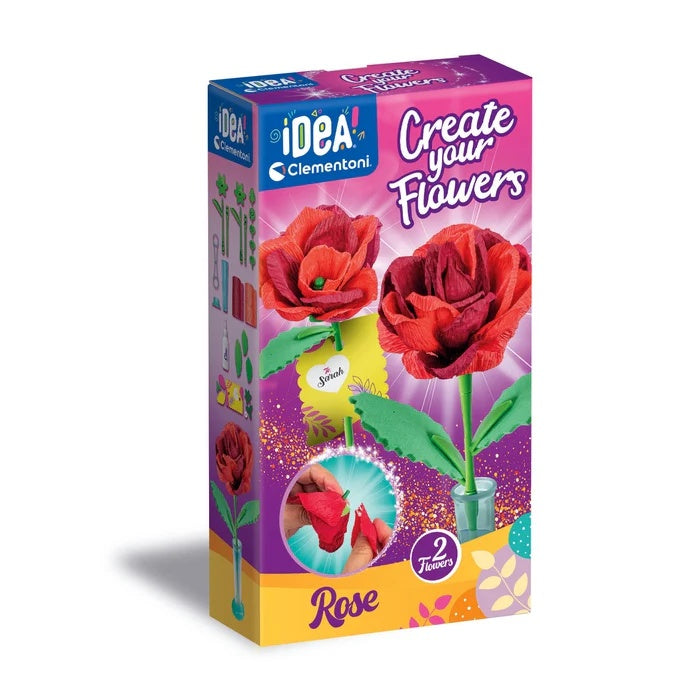 Clementoni - Idea Create Your Flower Kit - Rose