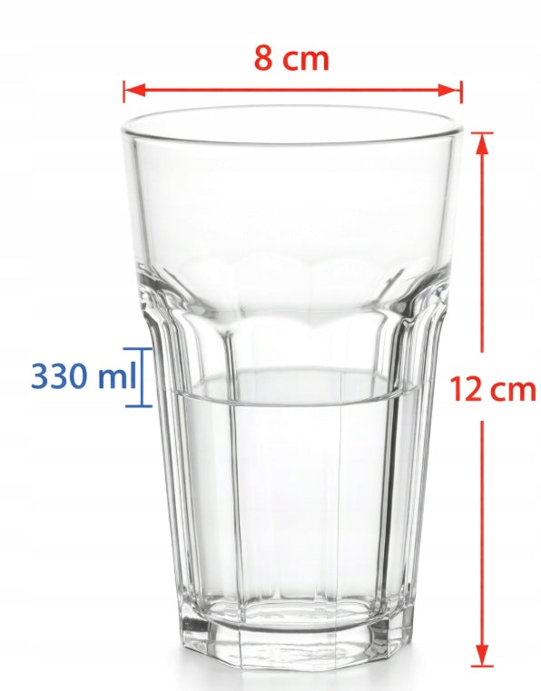 Glass 330 ml Axentia 1 pc Classic for water and juice for drinks Colorless