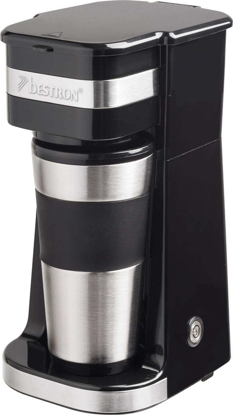 Bestron coffee machine with insulated mug, 750W, Black, 420ml