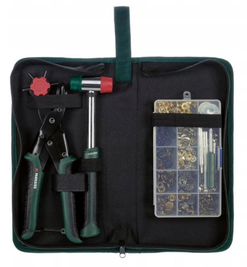 Parkside 358-piece snap and eyelet punching or setting kit