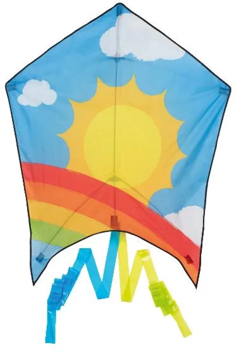 PLAYTIVE Large kite for children Sun Rainbow 100 x 120cm