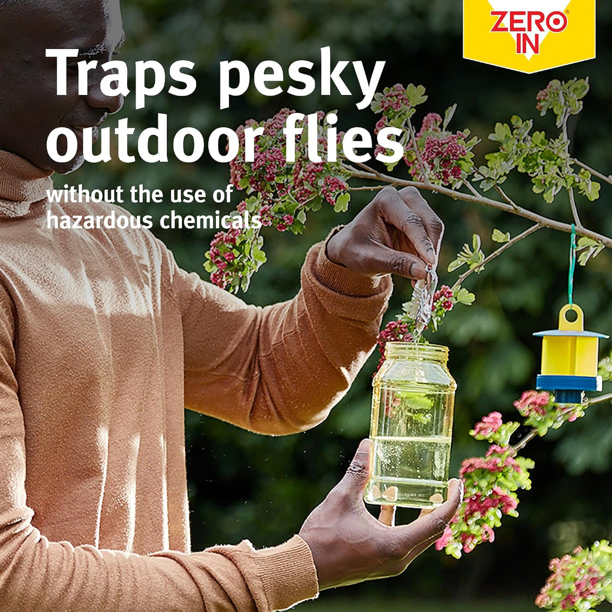 Zero In Fly Max Reusable Outdoor Fly Catcher with Bait