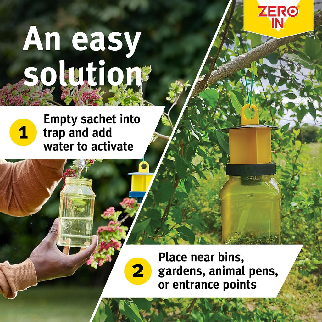 Zero In Fly Max Reusable Outdoor Fly Catcher with Bait
