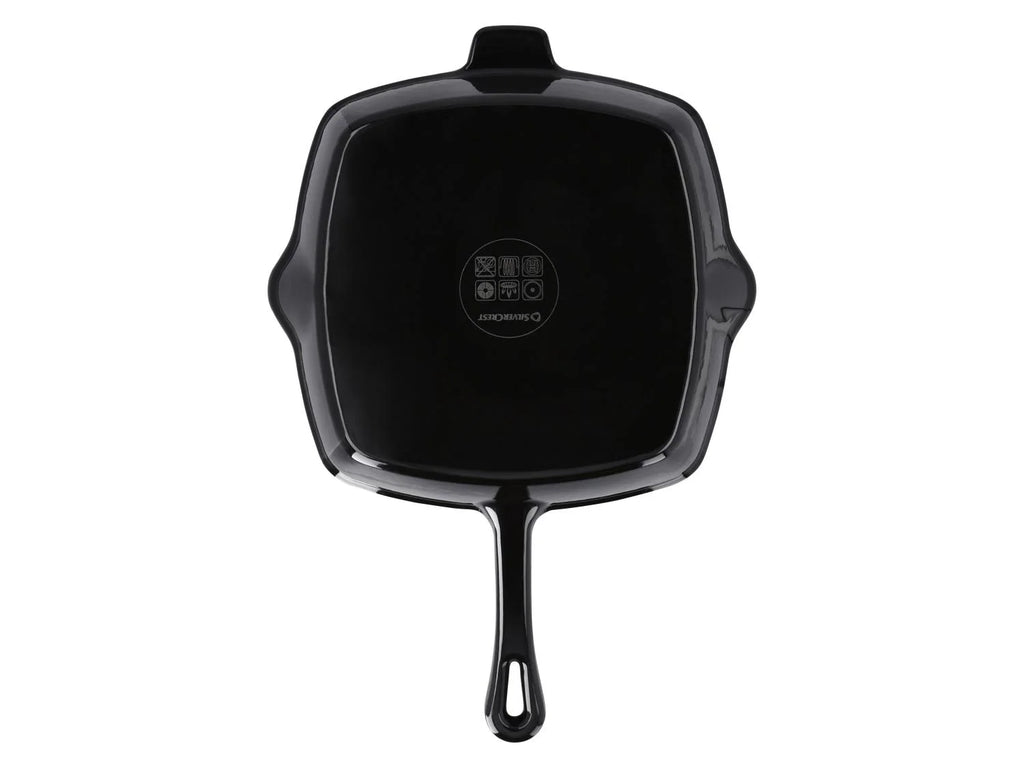 SILVERCREST® Cast iron grill pan, 24 cm - BLACK