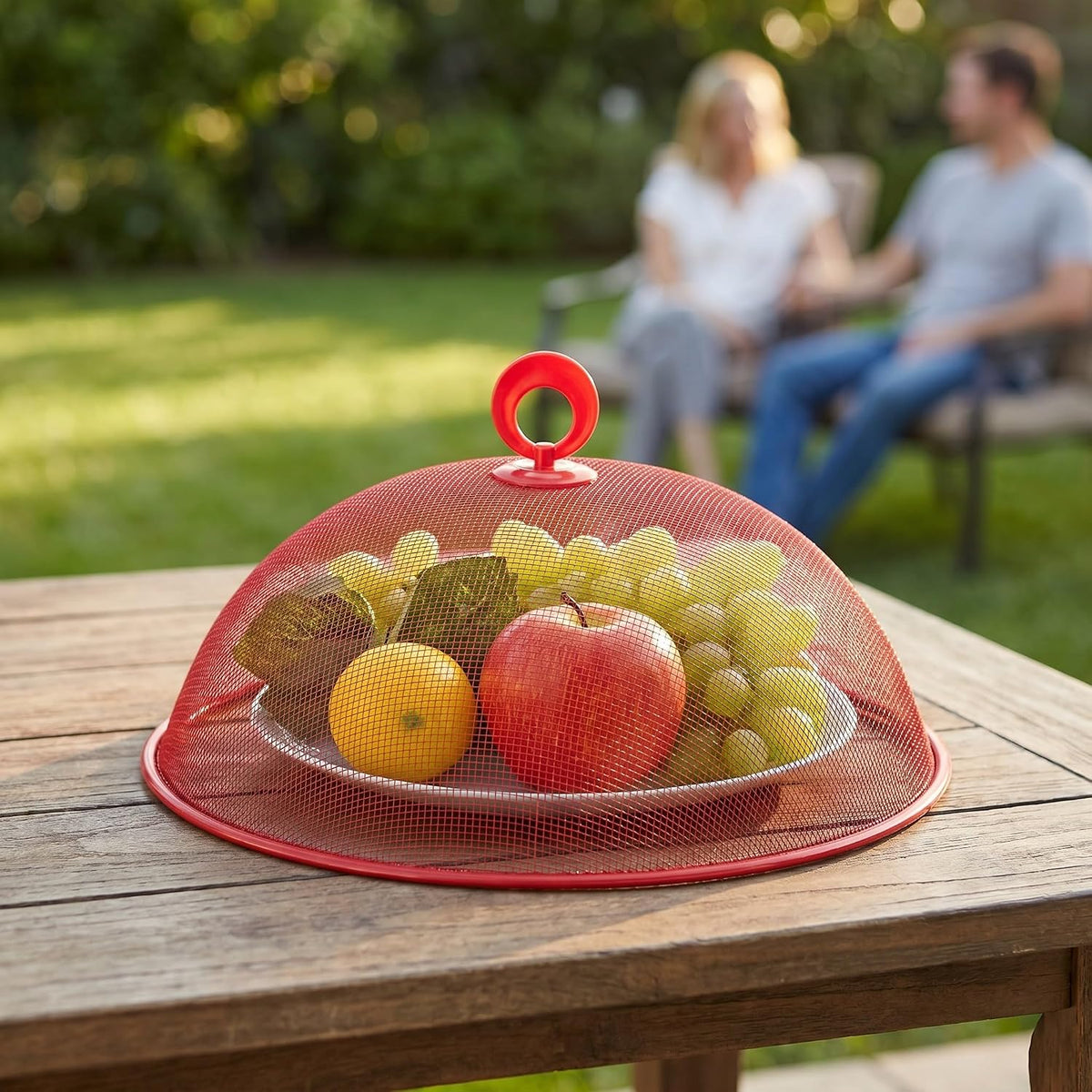 Livarno Wire Mesh Fruit Basket with Lid 27 x 21 CM