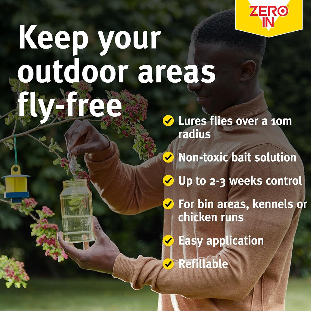 Zero In Fly Max Reusable Outdoor Fly Catcher with Bait
