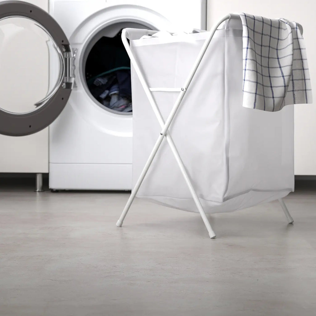W5 laundry bag with stand, white, 50 l
