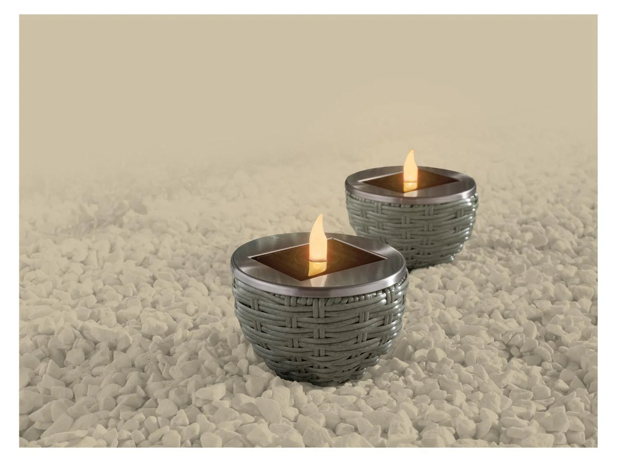 LIVARNO® Set of 2 LED solar table lamps (with removable spikes)