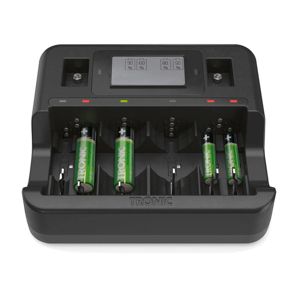 TRONIC Universal Battery Charger with Display NiMh NiCd, AA / AAA / C / D 9V