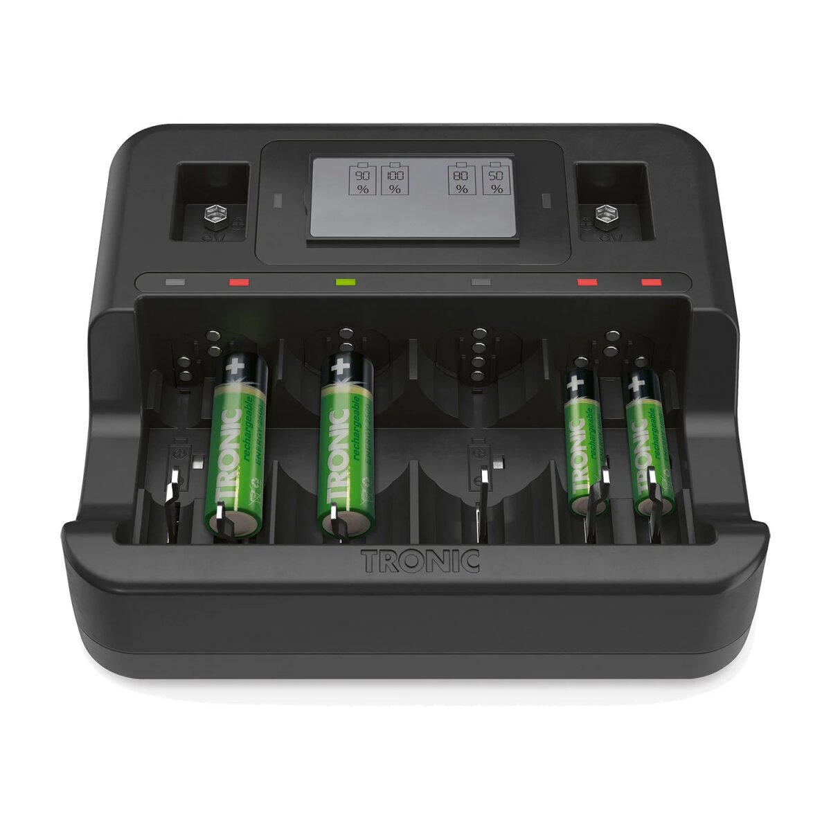 TRONIC Universal Battery Charger with Display NiMh NiCd, AA / AAA / C / D 9V