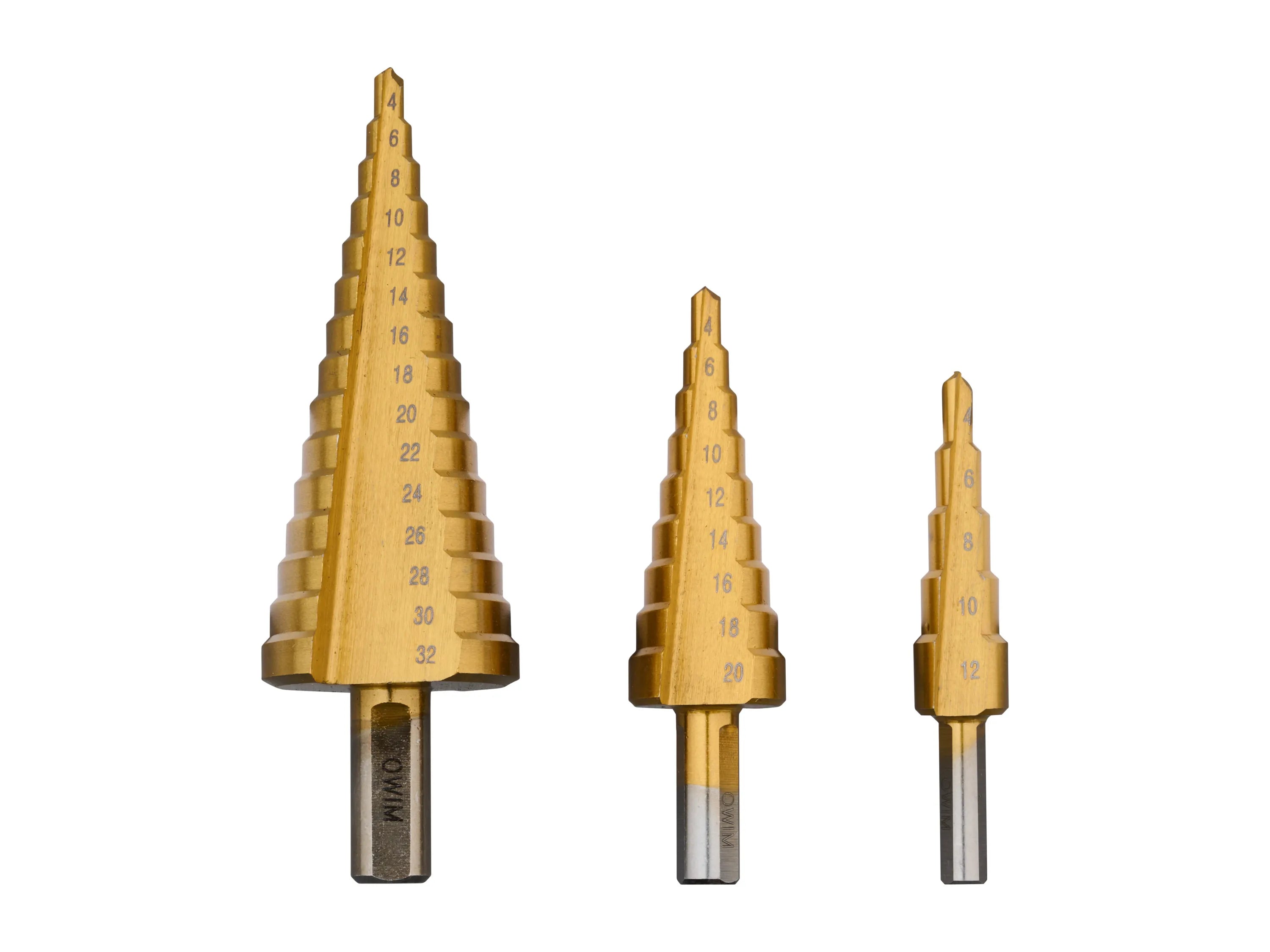 Parkside Step Drill Bits Set - 3 Pieces for Metal